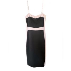Pink and Black Spaghetti Strap Dress